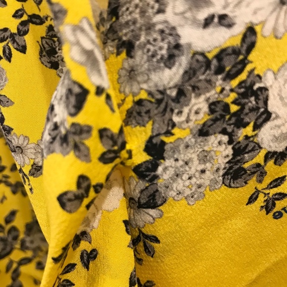 Rag & Bone Victor Silk Floral Top yellow XXS - Picture 6 of 11